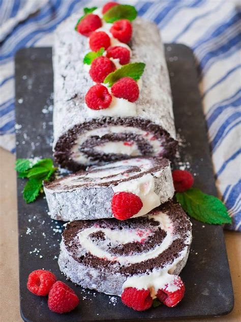 Raspberry Chocolate Swiss Roll Cake Recipe Video Tatyanas Everyday Food