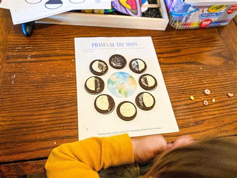Moon Phases Oreo Worksheet For Preschoolers