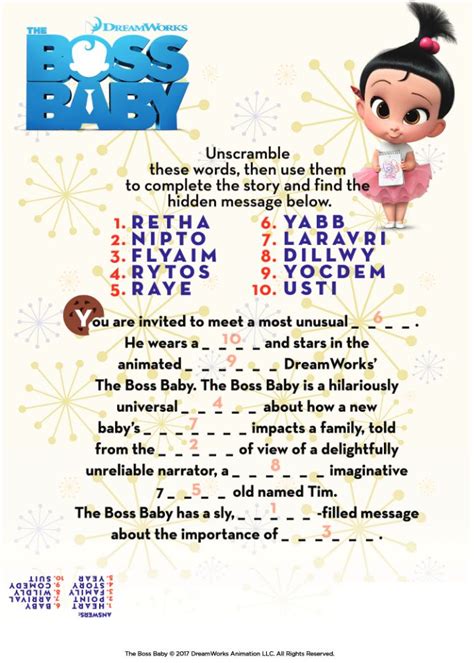 281 Best The Boss Baby Printables Images On Pinterest