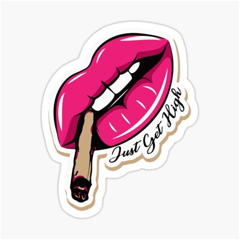 Smoking Lips Sticker For Sale By Stockdesigns36 Redbubble