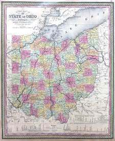 Map Of Ohio By Cowperthwait And Co Thomas 1850 From Antipodean Books