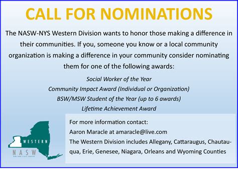 Western Division Call For Nominations Nasw Nys