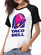 Taco Bell Logo Women Short Sleeve Baseball T-Shirt Tee Summer: Amazon ...