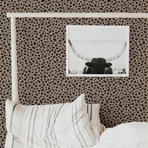 Tempaper 28 Sq Ft Happy Leopard Vinyl Animals Self Adhesive Peel And