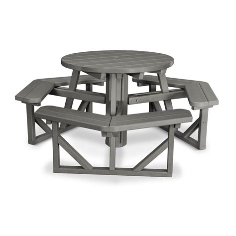 Polywood Park 36 Round Picnic Table Ph36 Polywood Official Store