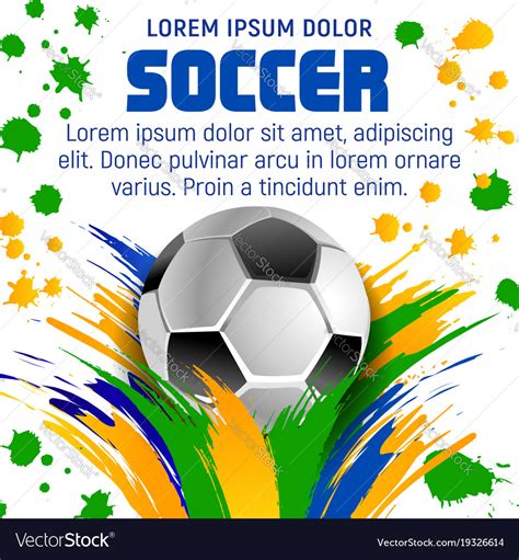 The original soccerstreams from reddit, a website by the founders of /r/soccerstreams. Soccer ball poster for football sport tournament Vector Image