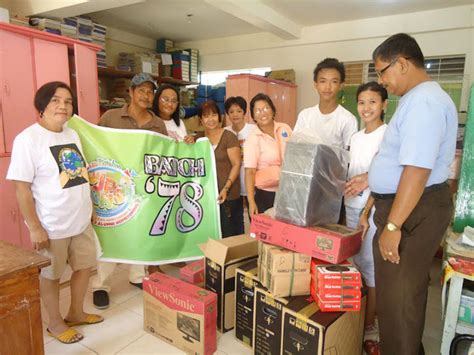 Mambulaoans Worldwide Buzz Jpnhs Alumni Batch 78 Donates To Alma Mater