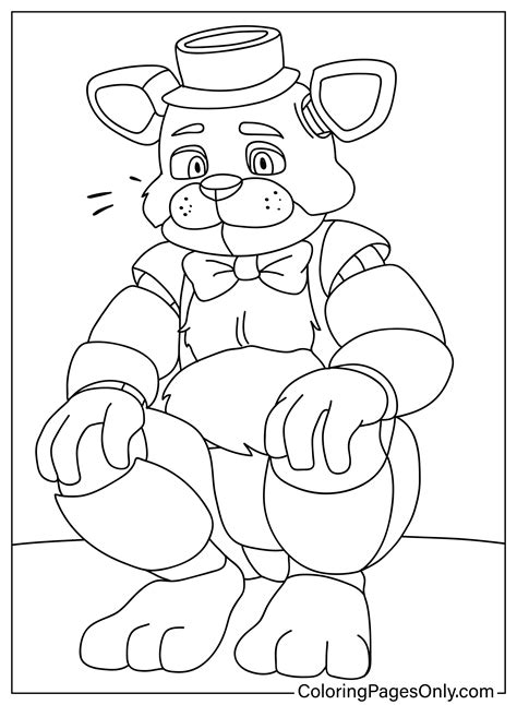 Free Freddy Fazbear Coloring Page Free Printable Coloring Pages