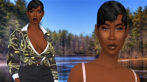 Baddie With Finger Waves Look Book The Sims 4 Cas Cc