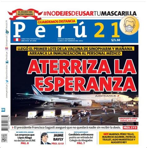 Newspaper Perú 21 Peru Newspapers In Peru Todays Press Covers