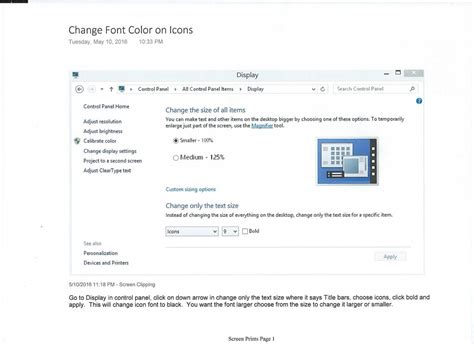 How to change active title bar font, font color and font size. Change Font Color on Icons to black in Windows 8 ...