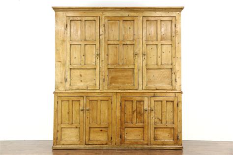 Built with the sturdy barn door slide that houses an amazing amount of storage shelves and drawers for ultimate organization. Irish Pine Antique 1850's Country Pine Primitive Cabinet ...
