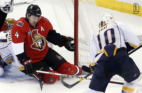Ottawa Senators Chris Phillips Plays His 1000th Nhl Hockey Game