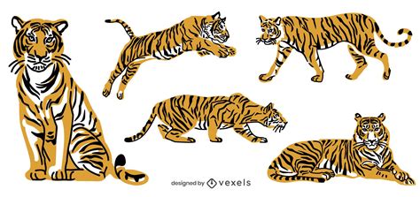 Animals Collection On Behance Tiger Art Vector Art Animals Images