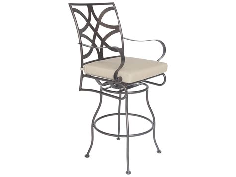 Ow Lee Marquette Wrought Iron Swivel Bar Stool 2053 Sbs