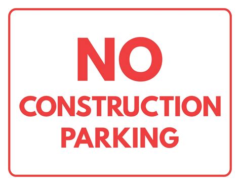 Free Printable No Parking Sign Templates [PDF] With Arrow