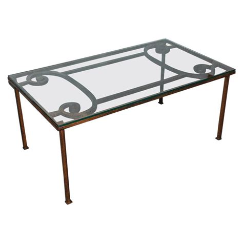 Wrought Iron And Stone Garden Coffee Table At 1stdibs