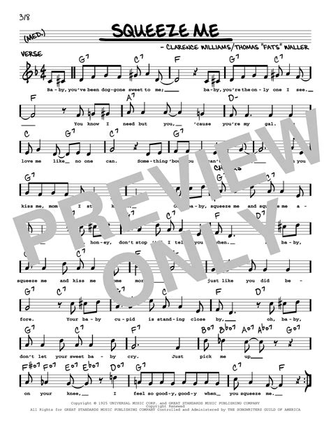 Squeeze Me Arr Robert Rawlins Sheet Music Clarence Williams Real