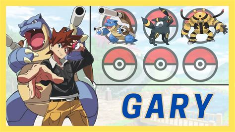 GARY OAK S Pokemon In Anime GEN 1 GEN 8 YouTube