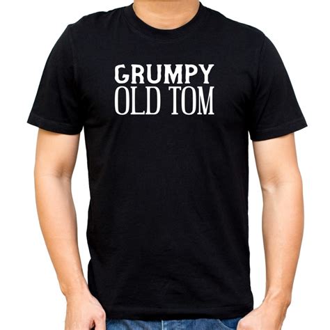 Personalised Grumpy Old Man Black T Shirt Size S Dadshop