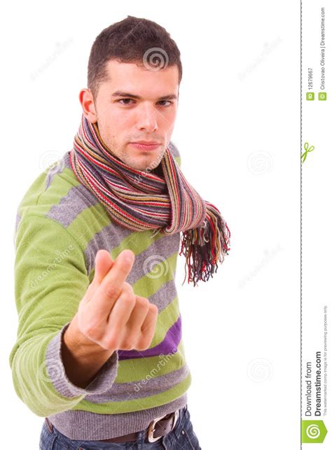 A Young Man Making Gesture With His Hands Stock Image Image Of