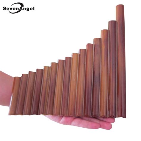 15 Pipes Handmade Bamboo Panflute G Key Woodwind Musical Instrument