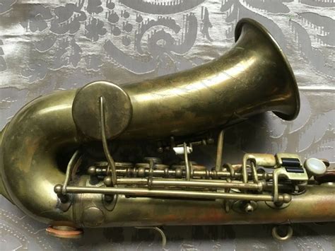 Antique Rare Buescher Curved Soprano Saxophone Elkhart Ind Serial