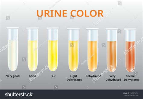 Urine Color Chart Urine Test Tubes Vector có sẵn miễn phí bản quyền