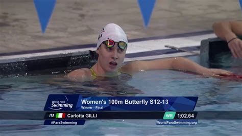 Womens 100 M Butterfly S12 13 Final Mexico City 2017 World Para