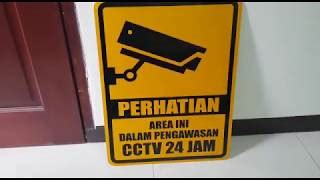 Jual RAMBU AREA DALAM PENGAWASAN CCTV 24 JAM Plat Aluminium 45 X 60 Cm