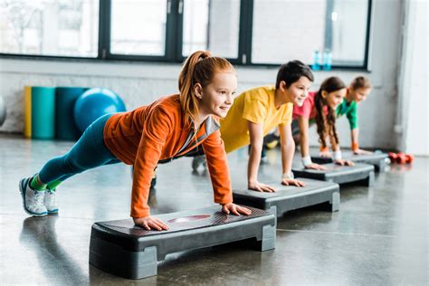 Children Doing Plank Exercise With Step Platforms Lakeshore Sport