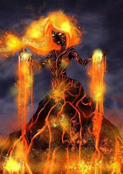 Pele The Hawaiian Goddess Of Volcanoes By Rashichan Goddess Art Fire