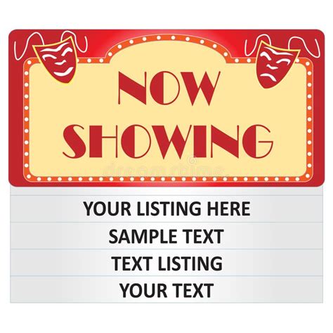 Now Showing Marquee Stock Illustrations 358 Now Showing Marquee Stock
