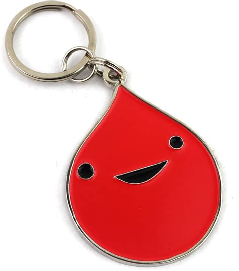 I Heart Guts Blood Drop Enamel Keychain Blood Donor T