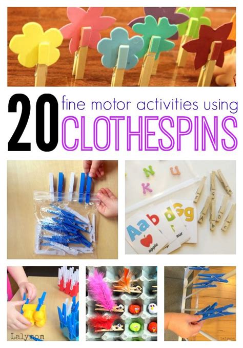 20 Fine Motor Skills Activities For Kids Using Clothespins On Lalymom