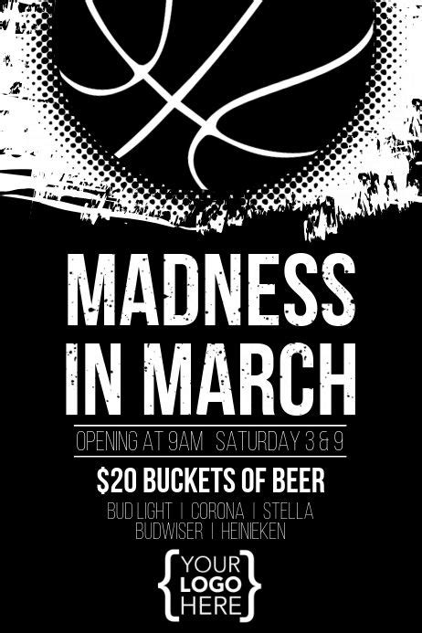 March Madness Event Poster Template Poster Template Event Poster