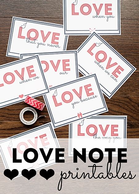 Love Note Printables For National Love Note Day She Anne