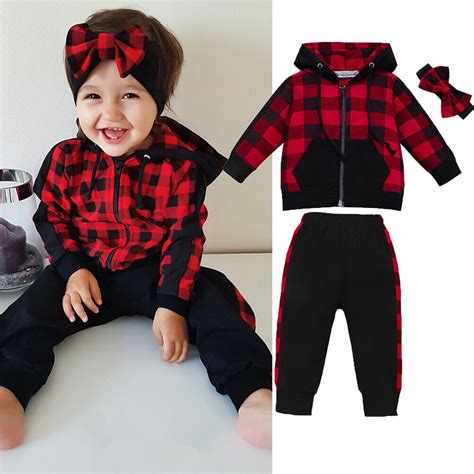 Calsunbaby - Toddler Baby Girl Winter Clothes Plaid Zipper Coat Top 