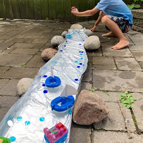 How To Make An Aluminum Foil River For Summer Happy Toddler Playtime