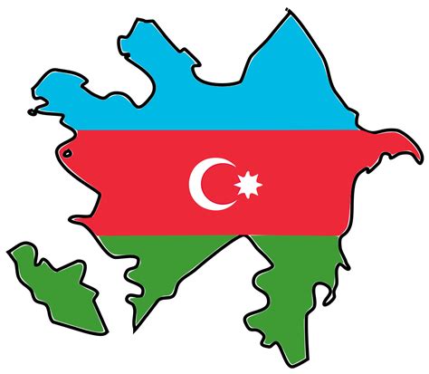 Azərbaycan bayrağı) is a horizontal tricolour featuring three equally sized fesses of blue, red, and green, with a white crescent and an. Файл:Flag map of Azerbaijan with Baku and Lankaran.svg ...