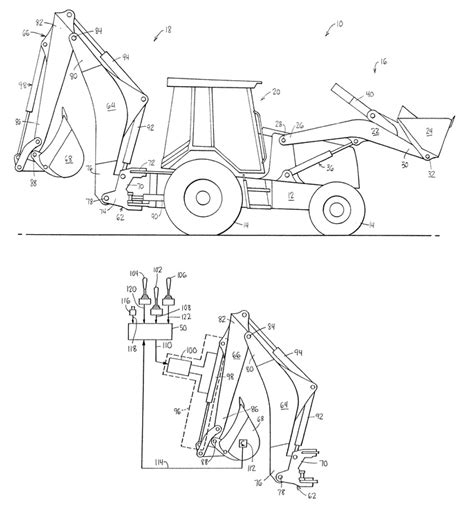 Backhoe Schematic For Cs Room Mecanico De Autos Camión De Madera