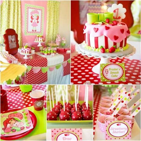 Karas Party Ideas Strawberry Shortcake Themed First Birthday Party