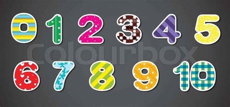 Mnnumbers06 Stock Vector Colourbox