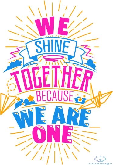 File Thiết Kế áo Lớp We Shine Together Because We Are One