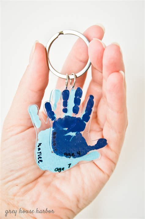 Diy Handprint Keychain Great T Idea T