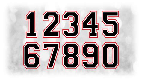Sports Clipart Jersey Number Templates Grouped On Single Etsy