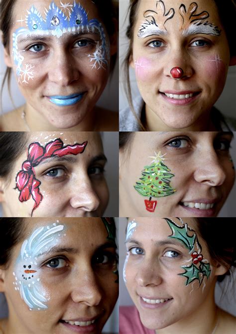 Christmas Facepaint Navidad Maquillaje Para Los Niños Facepaint