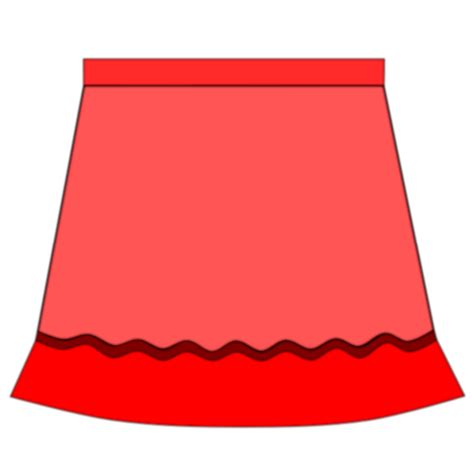 Red Skirt Vector Drawing Free Svg