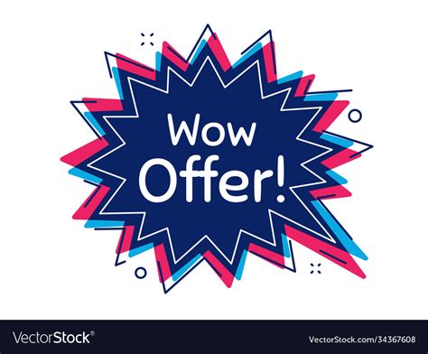 Wow Offer Great Sale Price Sign Royalty Free Vector Image