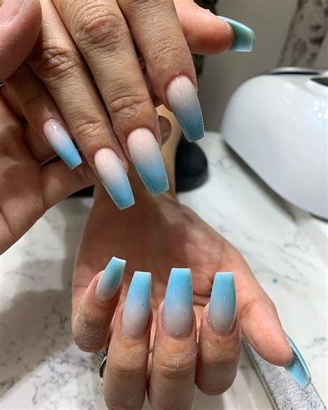 Get Glammed With Light Blue And Silver Ombre Nails A Step By Step